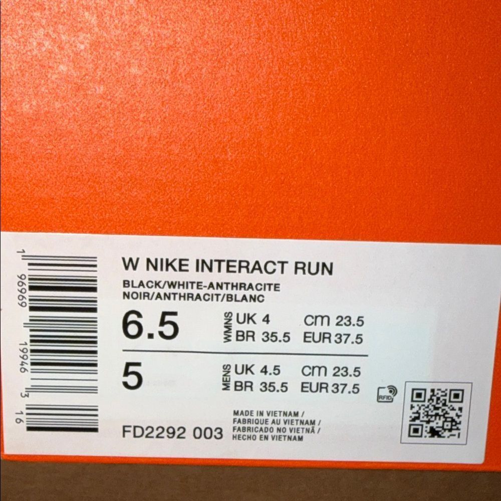 Nike Interact Run Black Anthracite FD2292-003 Women’s Size 6.5 - Picture 6 of 6